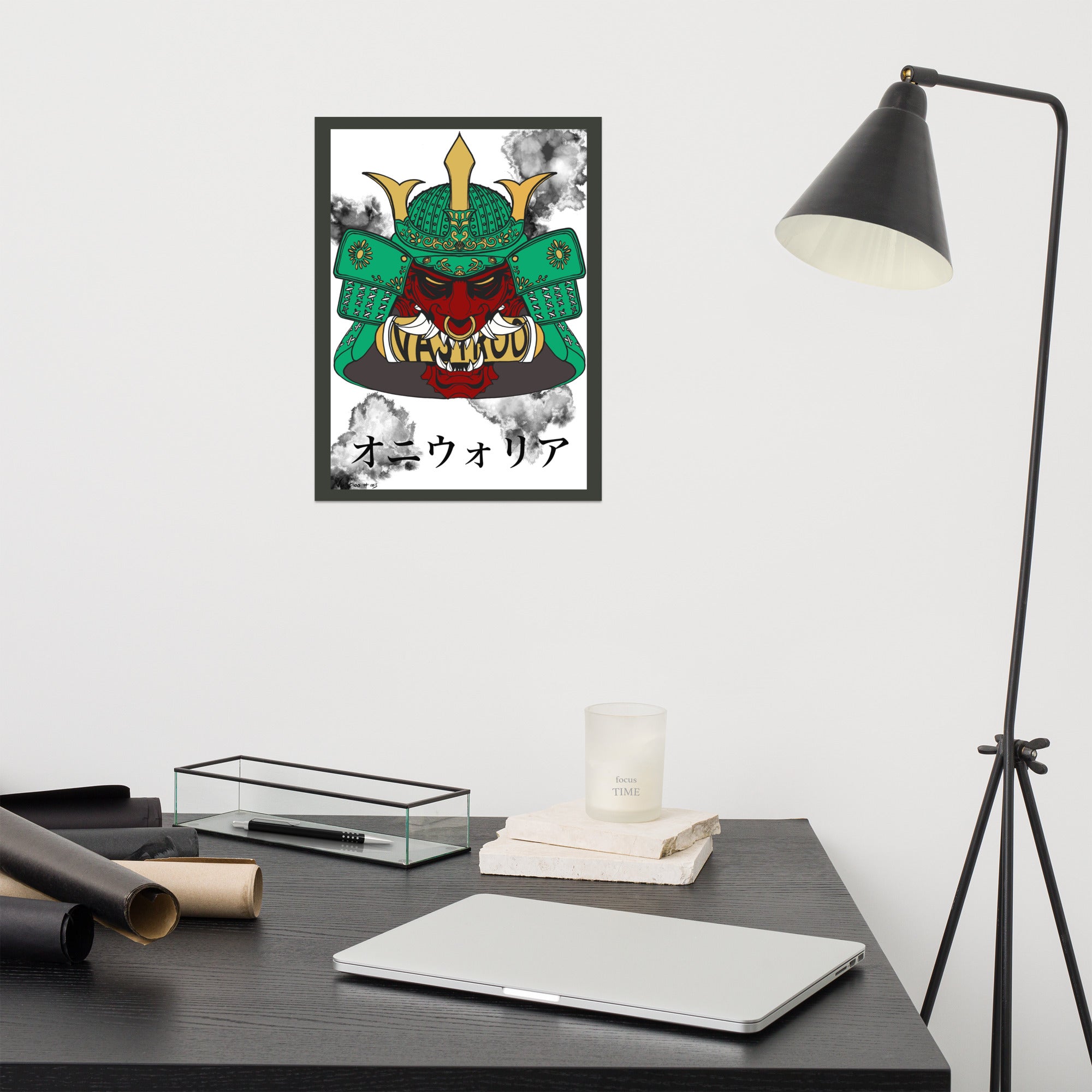 Posters, style japonais design oni samouraï