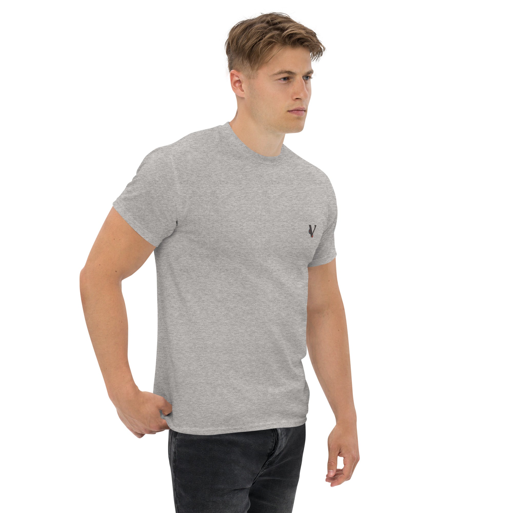 T-shirt gris délavé, coupe standard unisexe, design dragon Japon