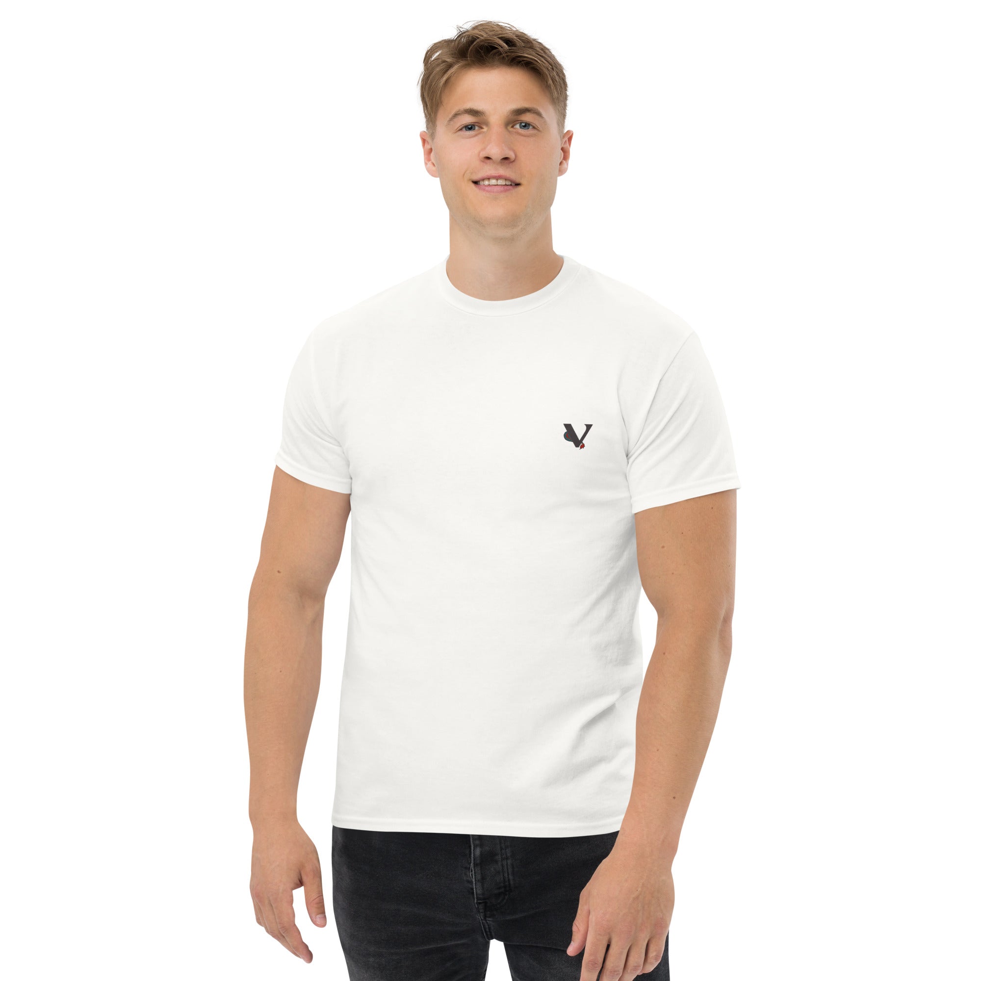 T-shirt blanc, coupe standard unisexe, design dragon Japon