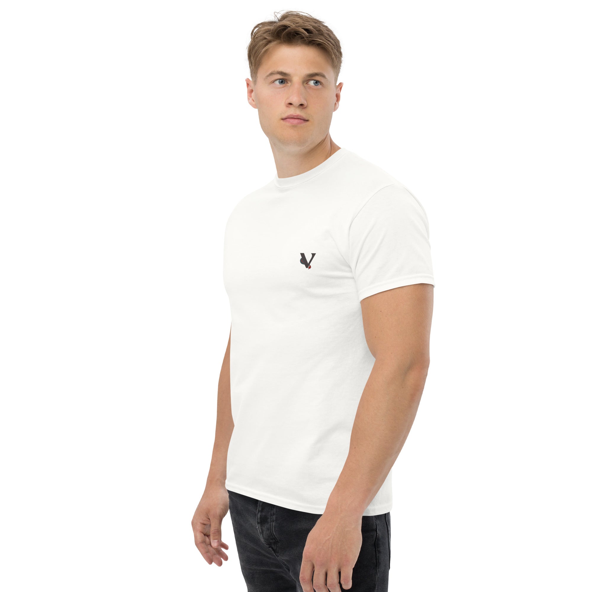 T-shirt blanc, coupe standard unisexe, design dragon Japon