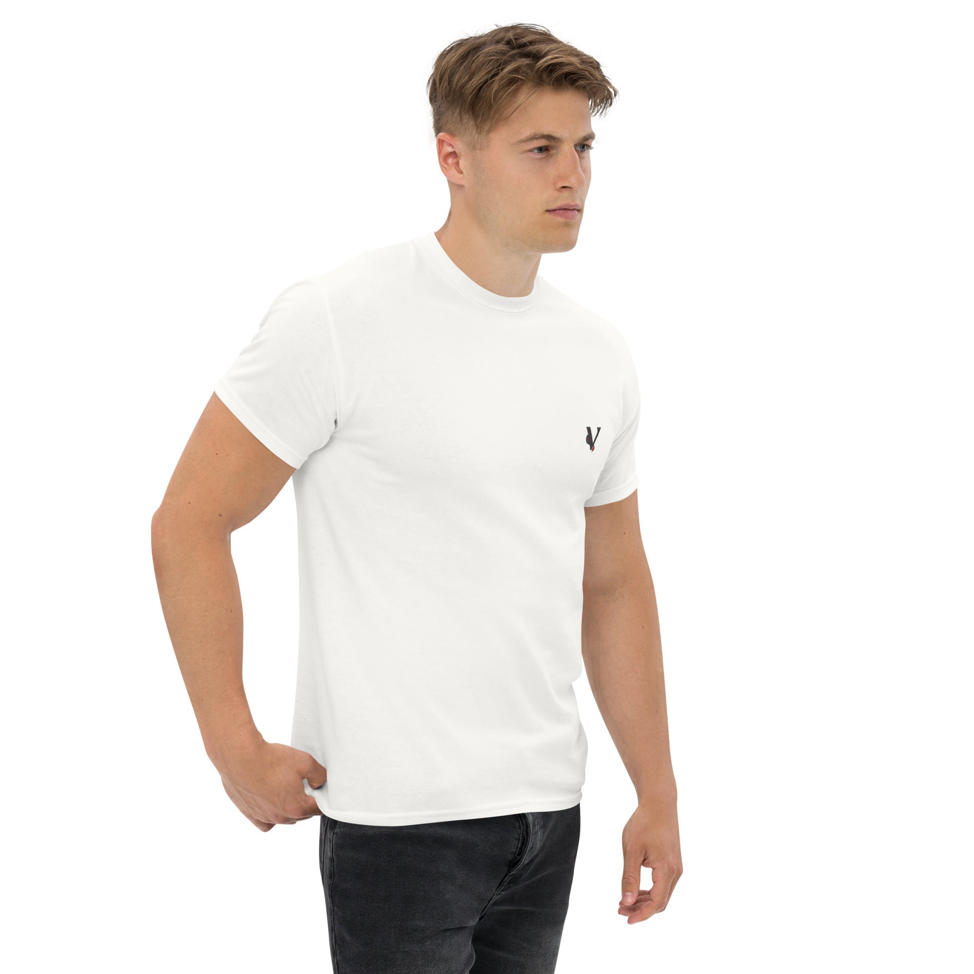 T-shirt blanc, coupe standard unisexe, design dragon Japon