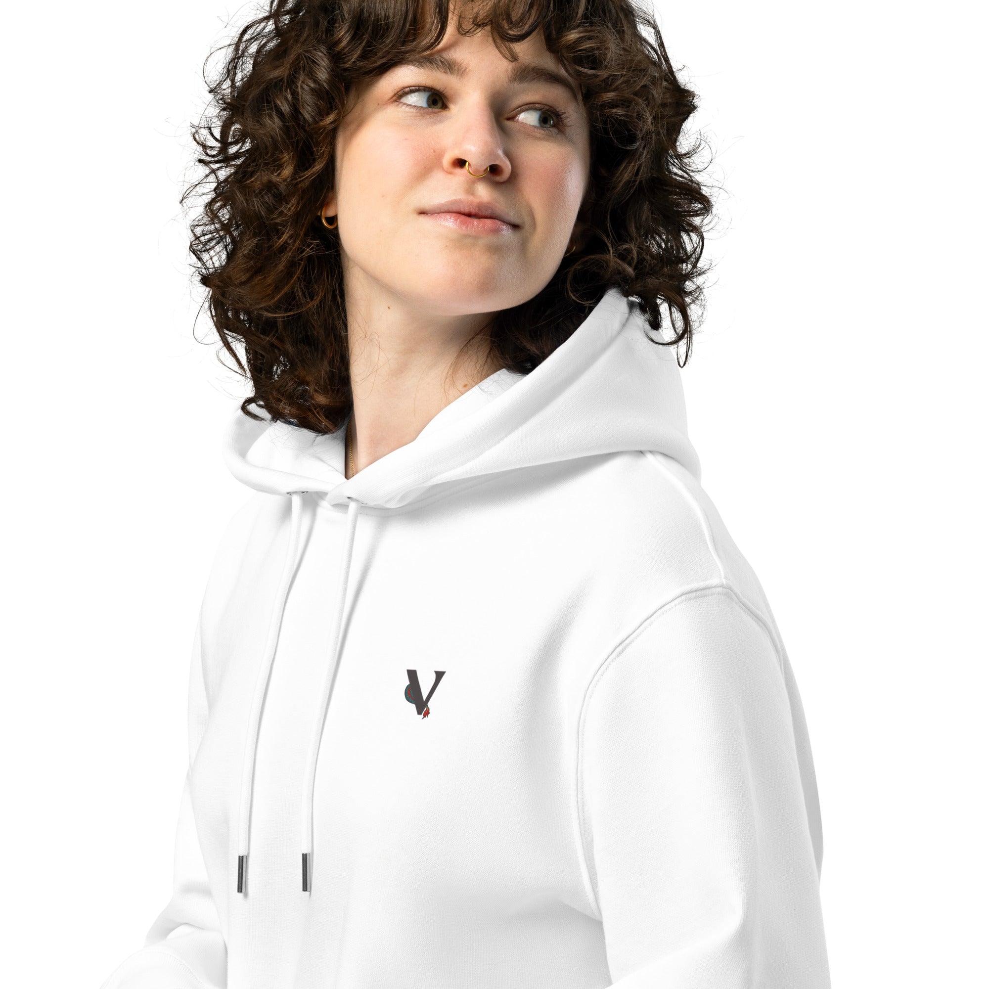 Sweat à capuche blanc épais avec poche, kangourou, finition, premium design dragon japonais