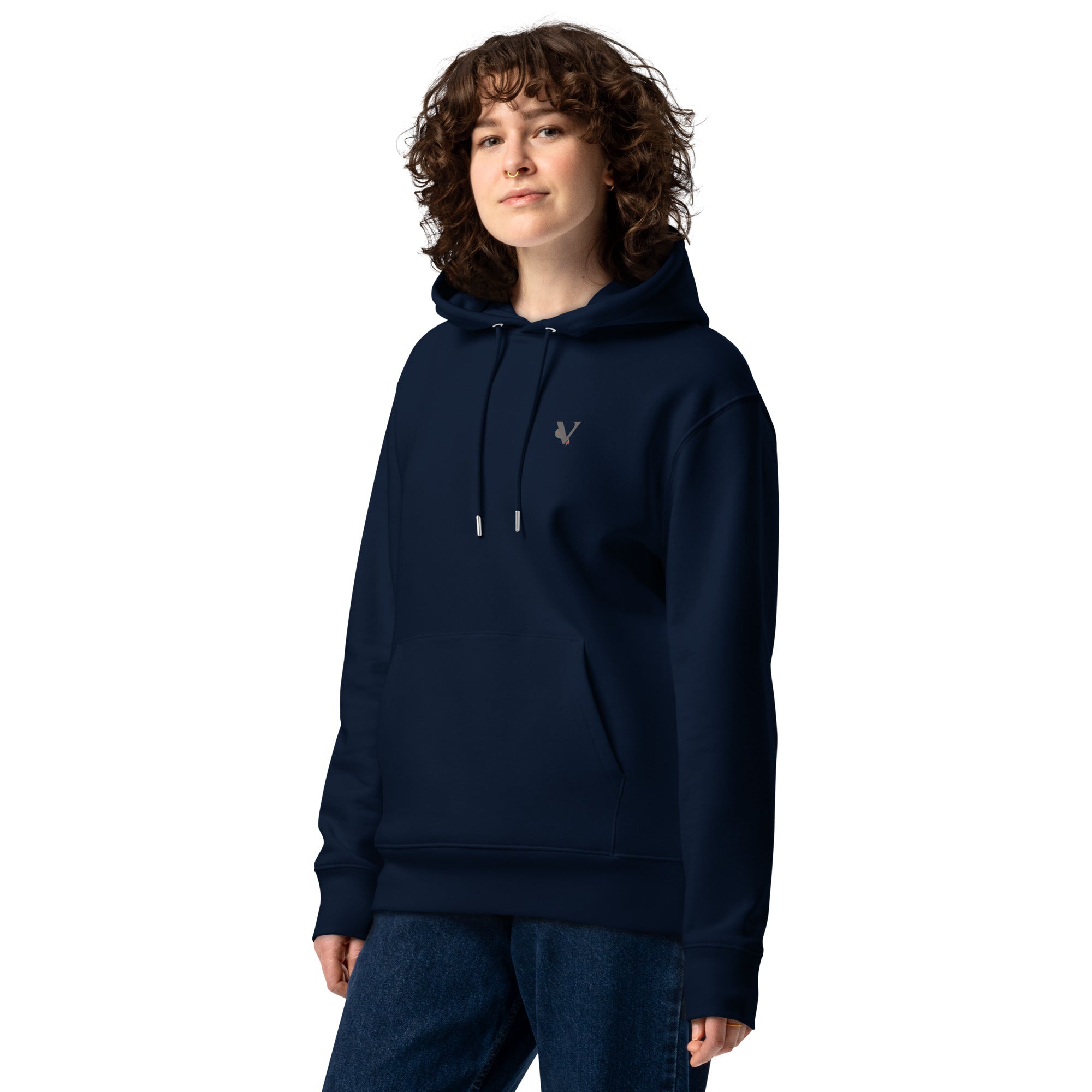 Sweat à capuche bleu marine épais avec poche, kangourou, finition, premium design dragon japonais