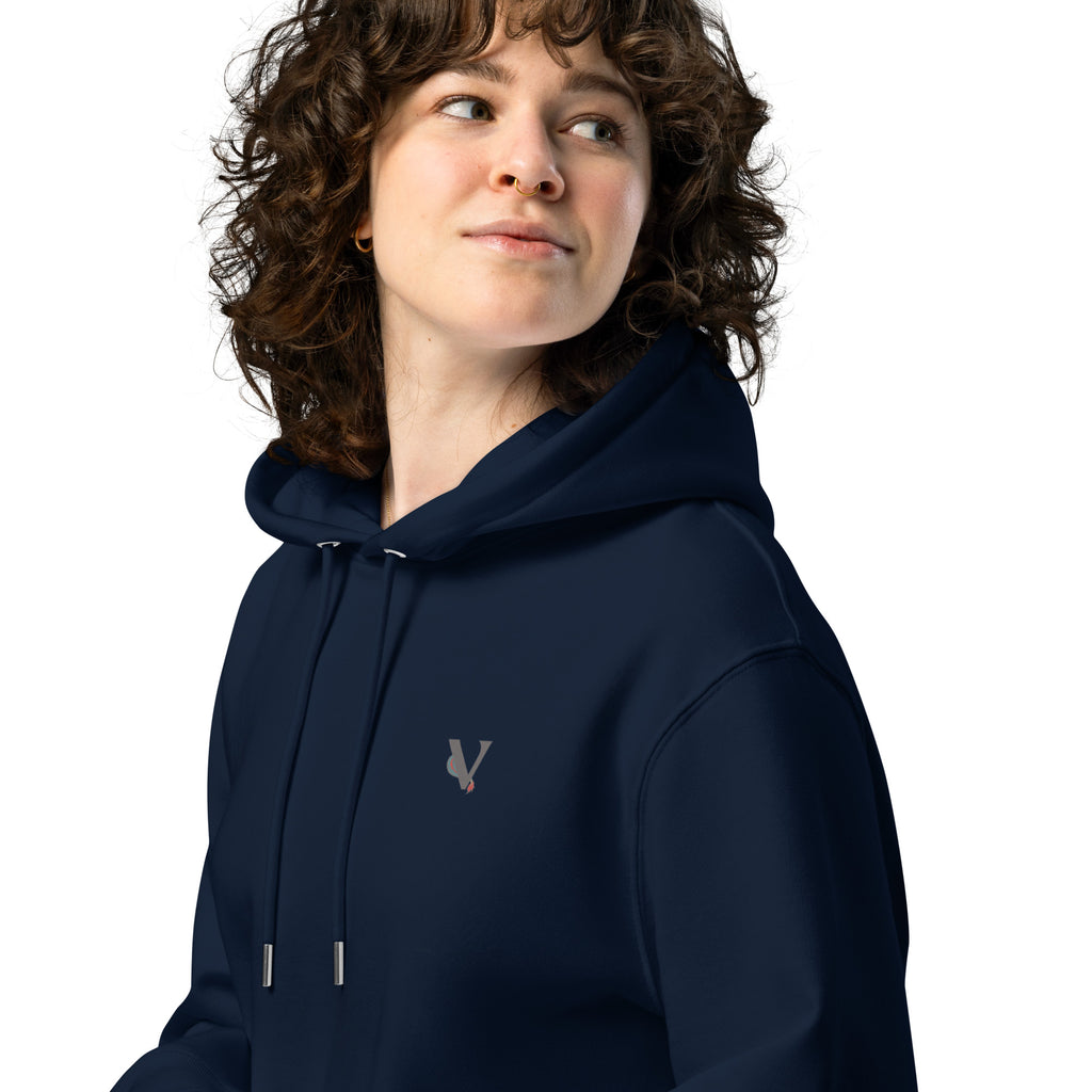 Sweat à capuche bleu marine épais avec poche, kangourou, finition, premium design dragon japonais